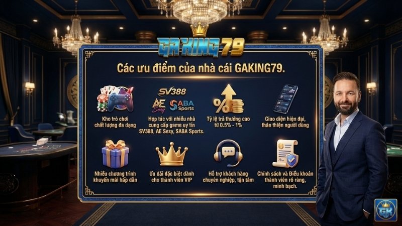 Các ưu điểm vượt trội khác của GAKING79