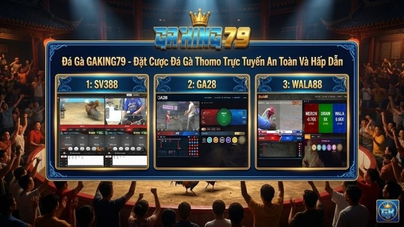 Đá Gà GAKING79 - Đặt Cược Đá Gà Thomo Trực Tuyến An Toàn Và Hấp Dẫn